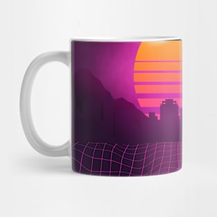 City landscape retrowave Mug